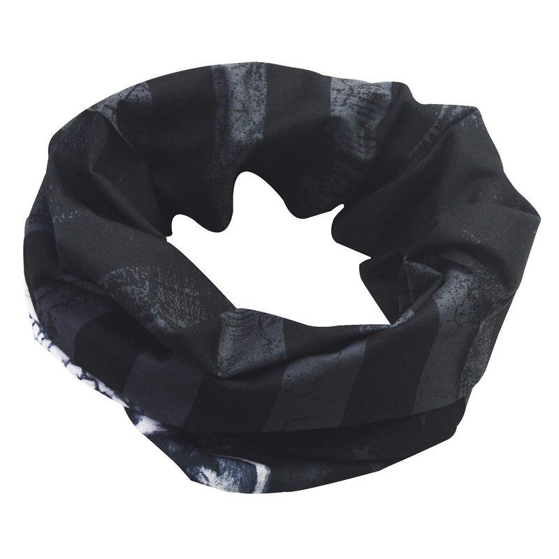 Obacle Skull Face Mask Sun UV Dust Wind Protection Tube Mask Seamless Bandana Skeleton Face Mask for Men Women Bike Riding Motorcycle Cycling Biker Outdoor Festival (Black Gray Skull White Face Flag) - Image 5
